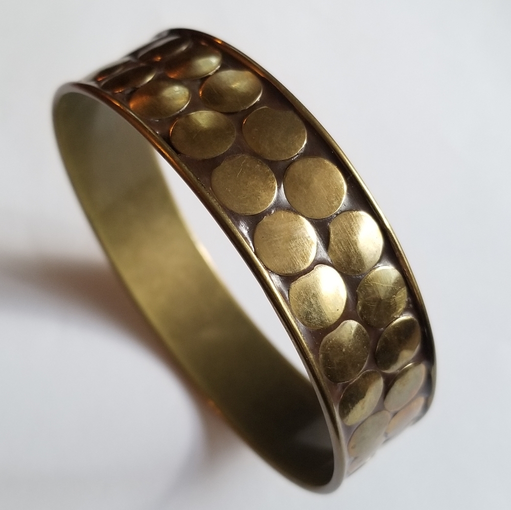 Vintage bangle bracelet gold tone boho bohemian